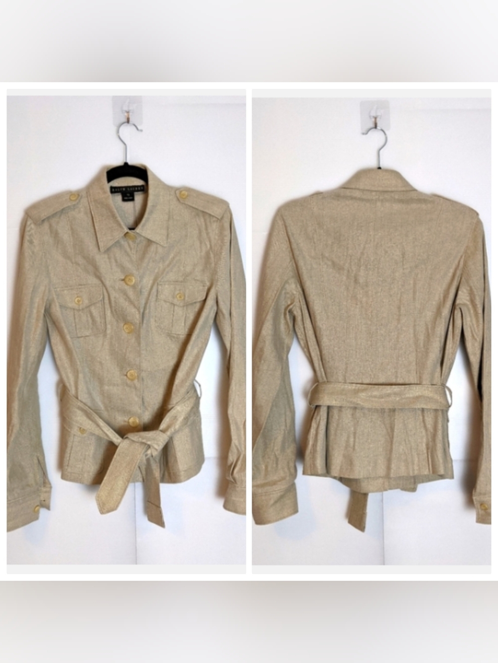 Ralph Lauren Black Label Linen Jacket 10 Quiet Luxury Minimalist Structured